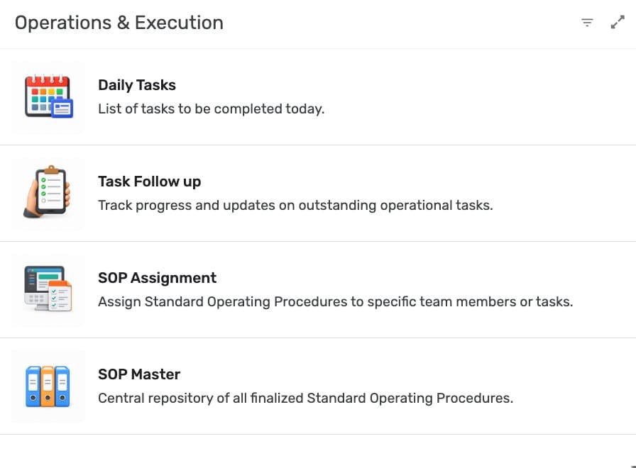 Operations & Execution screenshot
